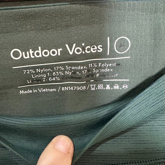 Outdoor Voices Women's TechSweat Back Pocket Leggings JL3 Evergreen Size Medium - Picture 4 of 7